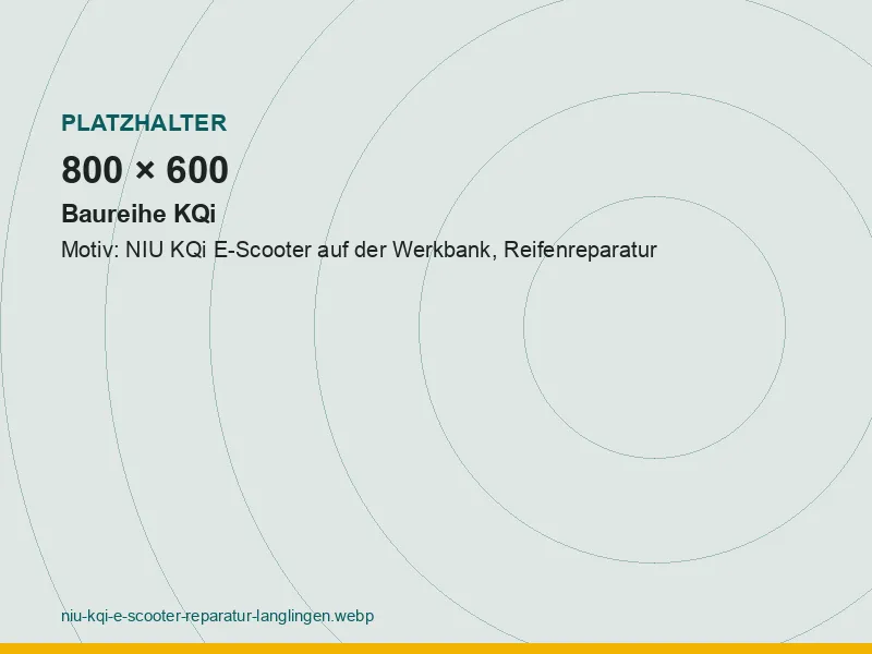 Gefalteter NIU KQi E-Scooter auf der Werkbank bei der Reifenreparatur