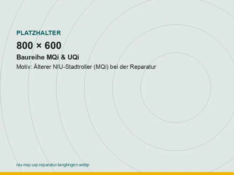 Älterer NIU-Stadtroller der MQi-Reihe bei der Reparatur in der Werkstatt in Langlingen
