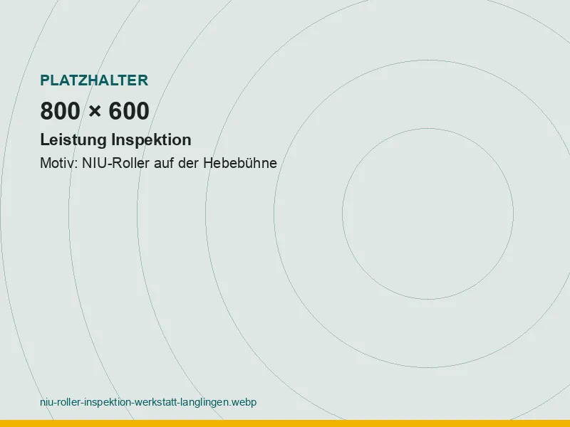 NIU-Roller auf der Hebebühne während der Inspektion in der Werkstatt in Langlingen